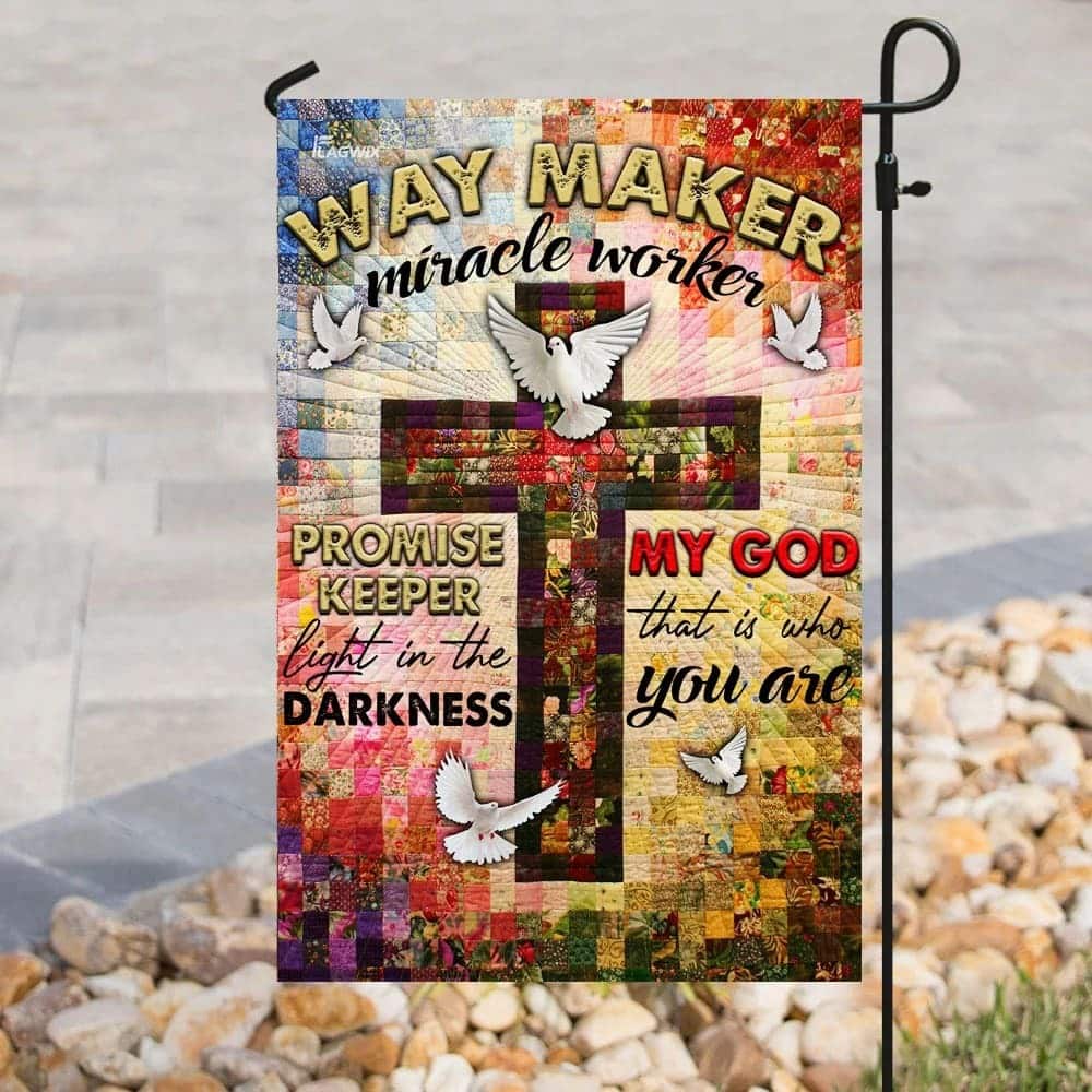 Way Maker Miracle Worker Jesus Christ Cross Religious Christian Garden Flag Way Maker Miracle Worker Jesus Christ Cross Religious Christian Garden Flag