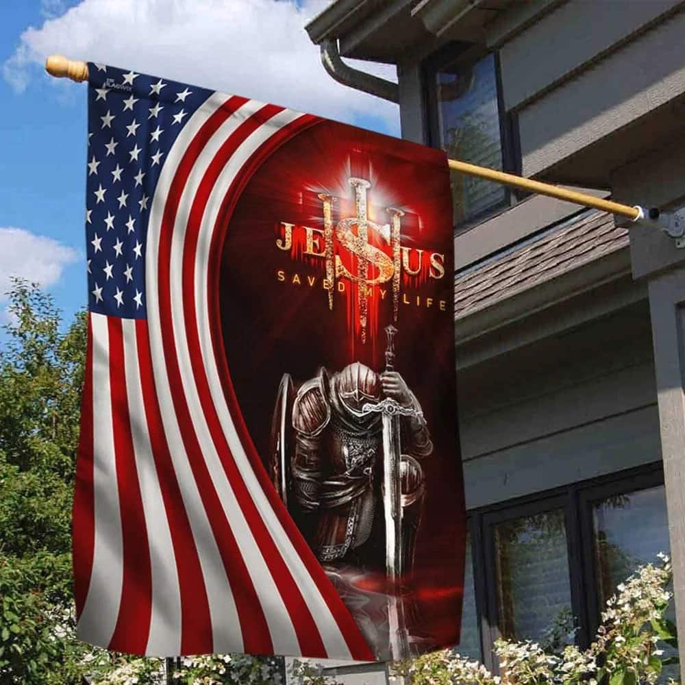 Jesus Saved My Life Christian Knight Religious Christian Garden Flag Jesus Saved My Life Christian Knight Religious Christian Garden Flag