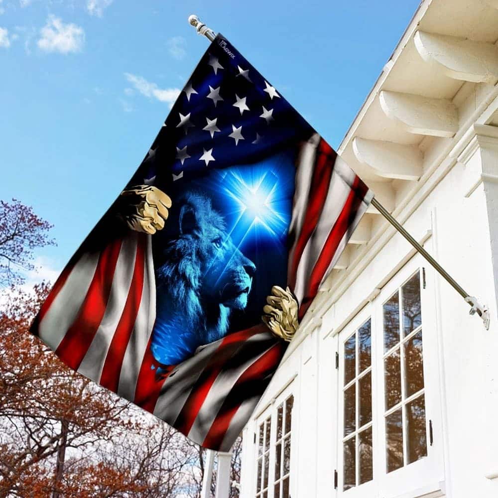 Jesus Christ American Religious Christian US Flag Garden Flag Jesus Christ American Religious Christian US Flag Garden Flag