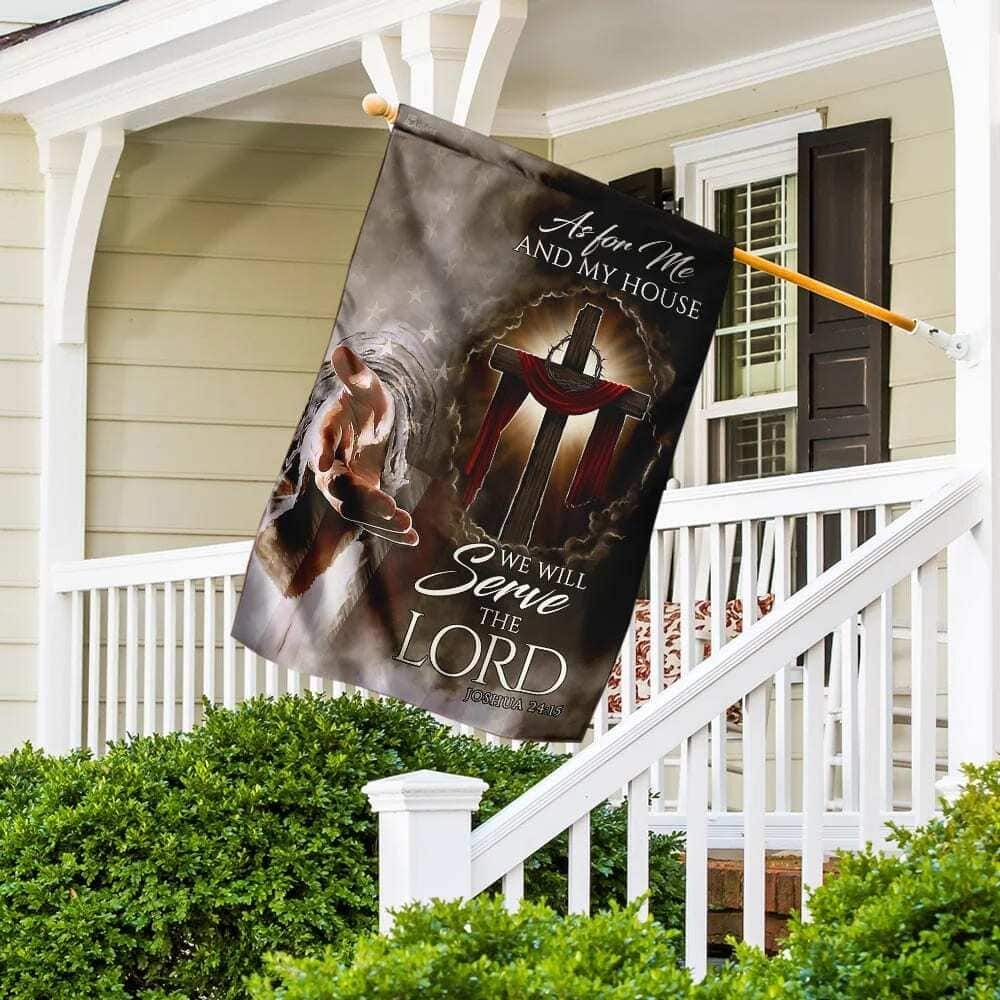 Jesus Christ As For Me And My Religious House Christian Garden Flag Jesus Christ As For Me And My Religious House Christian Garden Flag