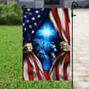 Jesus Christ American Religious Christian US Flag Garden Flag Jesus Christ American Religious Christian US Flag Garden Flag