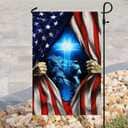 Jesus Christ American Religious Christian US Flag Garden Flag