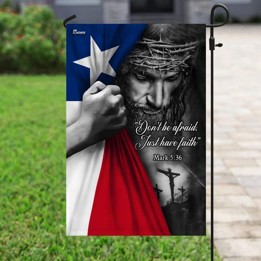 Jesus Christian Texas Religious Christian Garden Flag