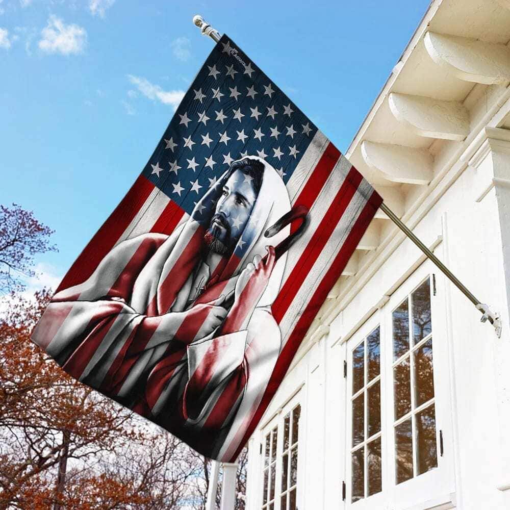 Jesus Christian US Religious Christian Garden Flag Jesus Christian US Religious Christian Garden Flag