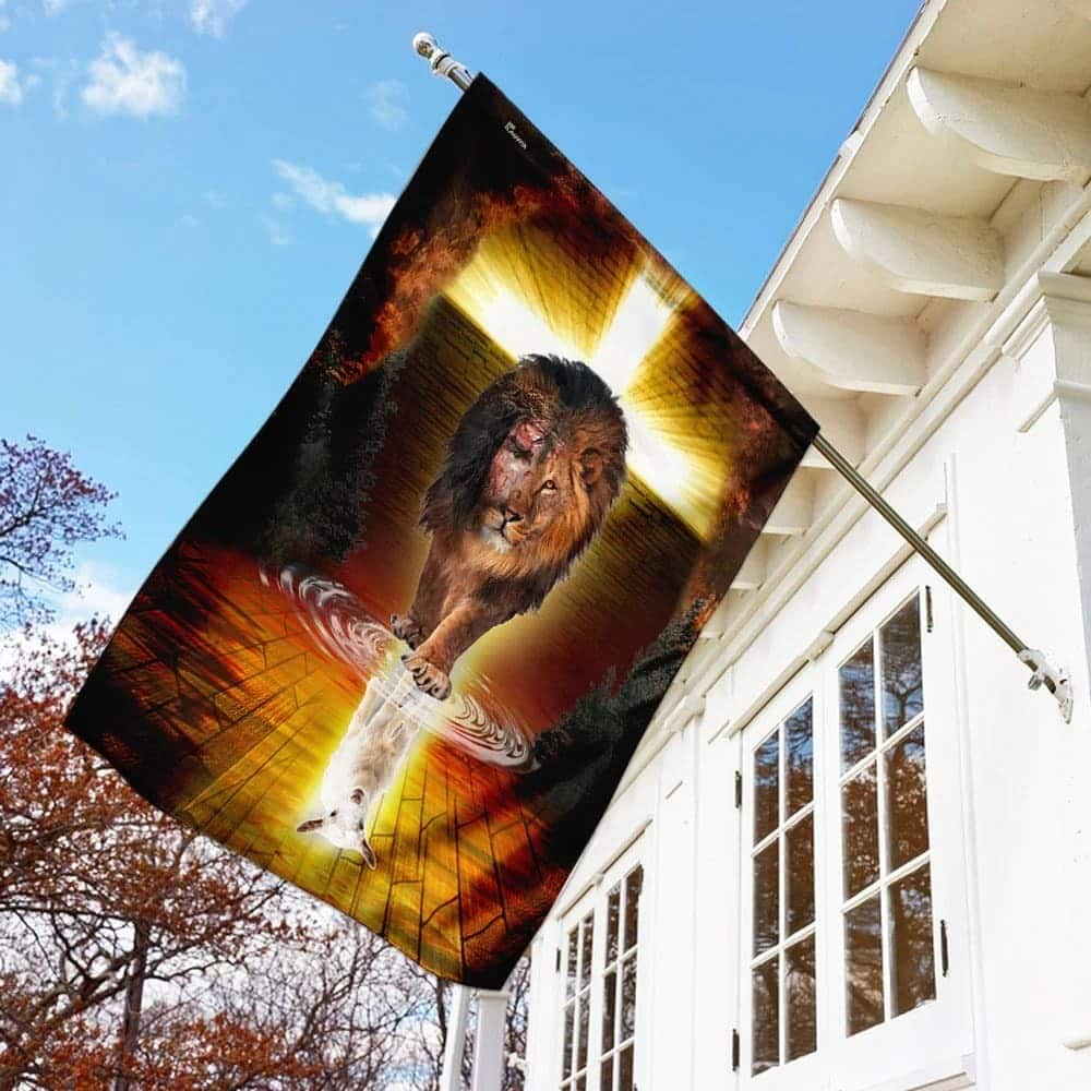 Jesus Is Alive The Lion And The Lamb Jesus Christ Lion And Lamb Religious Christian Garden Flag Jesus Is Alive The Lion And The Lamb Jesus Christ Lion And Lamb Religious Christian Garden Flag