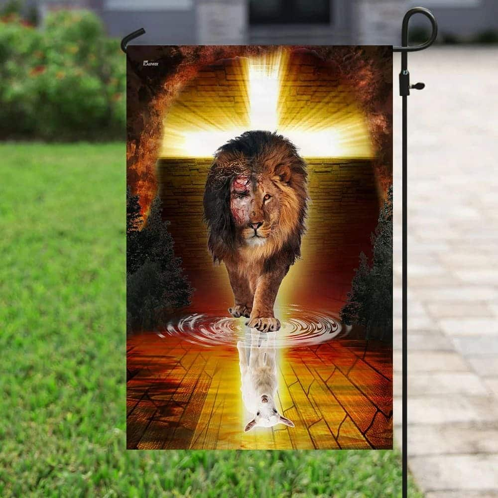 Jesus Is Alive The Lion And The Lamb Jesus Christ Lion And Lamb Religious Christian Garden Flag