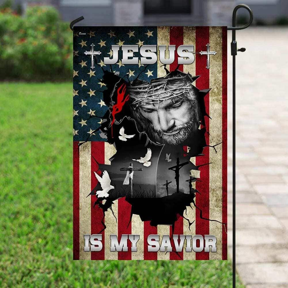 Jesus Is My Savior Religious Christian Garden Flag