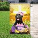 Black Labrador Retriever Is Ready For Easter Religious Happy Easter Gift Garden Flag Black Labrador Retriever Is Ready For Easter Religious Happy Easter Gift Garden Flag