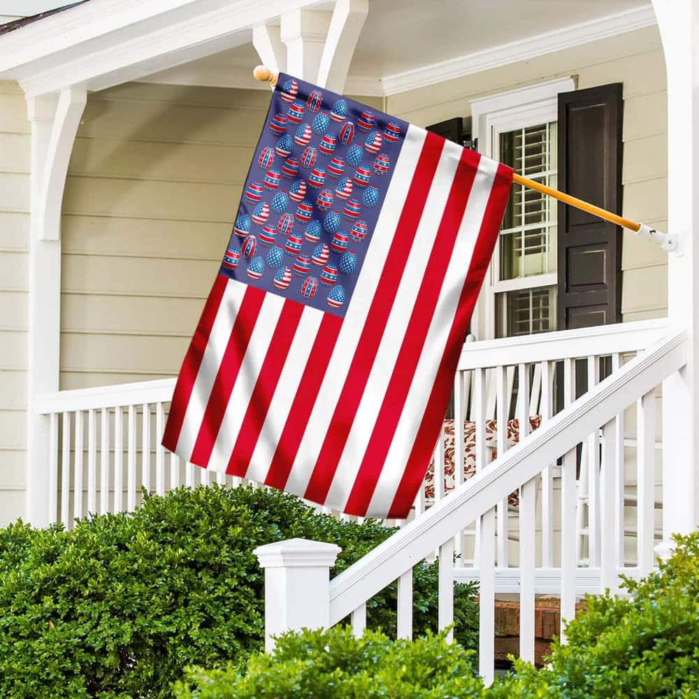 Easter Eggs American US Easter Religious Christian Easter Garden Flag Easter Eggs American US Easter Religious Christian Easter Garden Flag