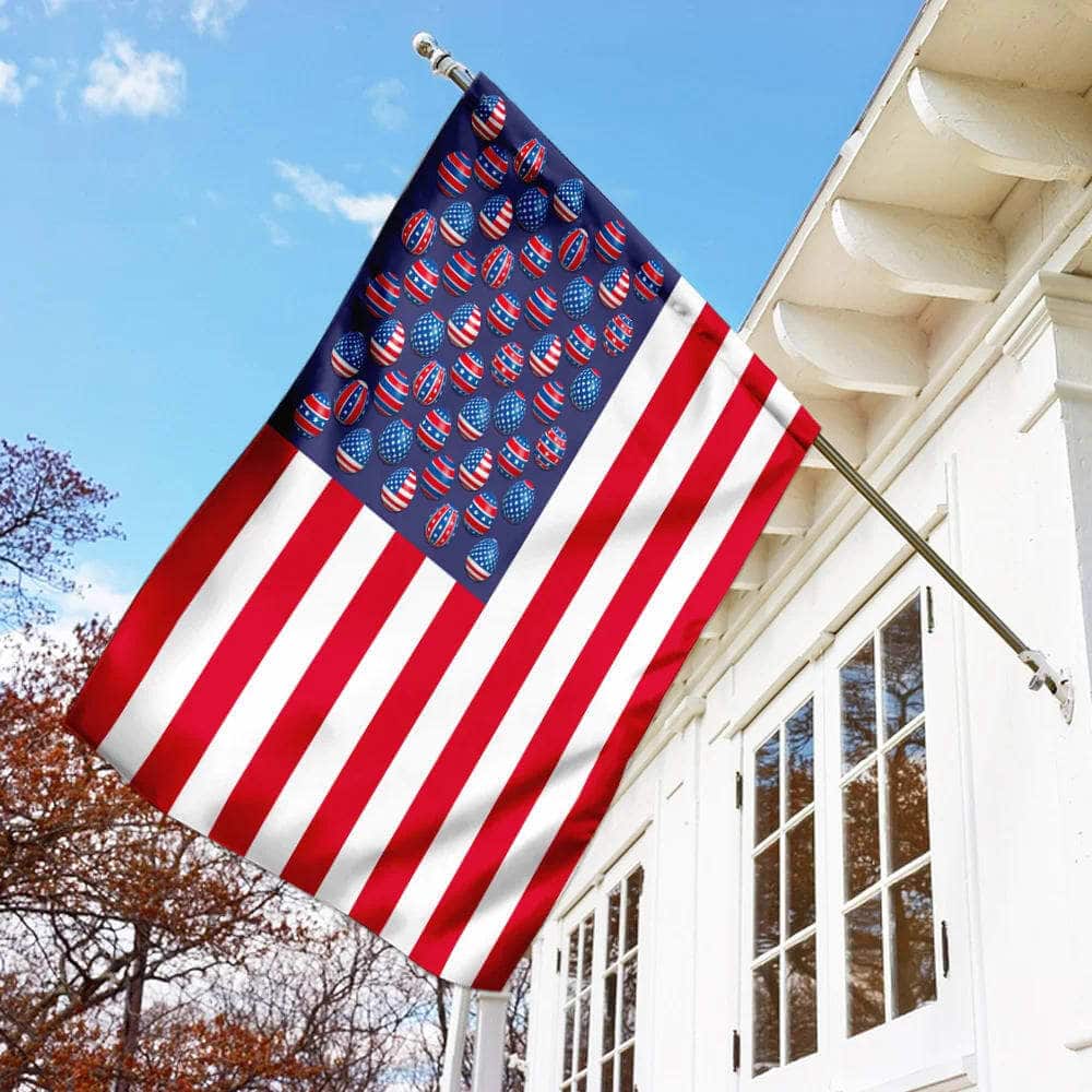 Easter Eggs American US Easter Religious Christian Easter Garden Flag Easter Eggs American US Easter Religious Christian Easter Garden Flag