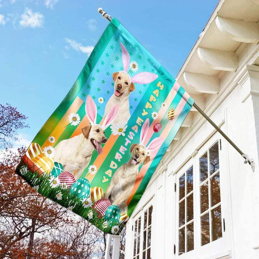 Yellow Labrador Retriever Easter Religious Happy Easter Gift Garden Flag Yellow Labrador Retriever Easter Religious Happy Easter Gift Garden Flag