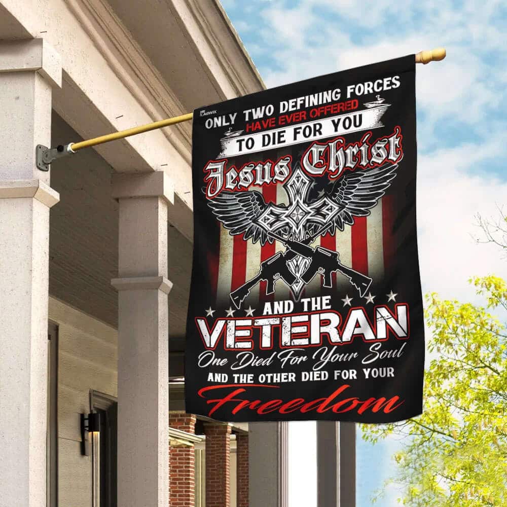 Christian Jesus Veteran Religious Christian Garden Flag Christian Jesus Veteran Religious Christian Garden Flag