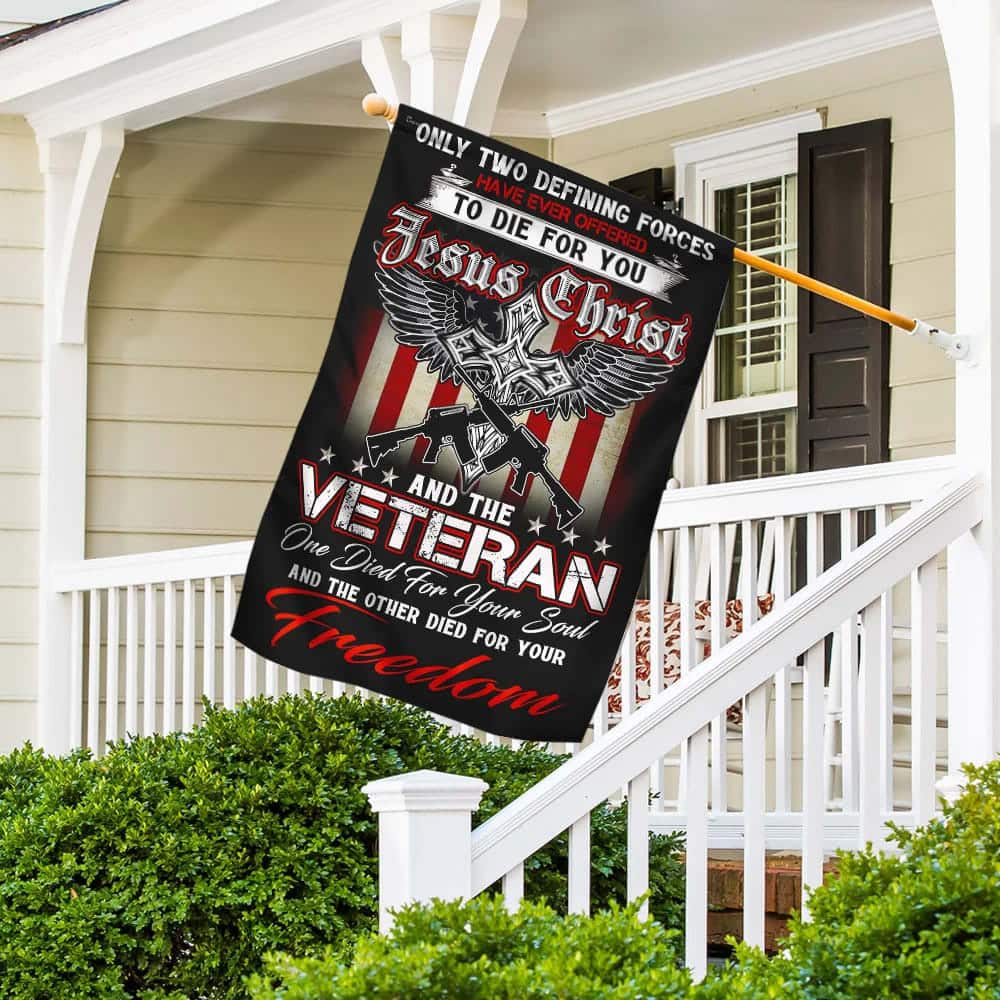 Christian Jesus Veteran Religious Christian Garden Flag Christian Jesus Veteran Religious Christian Garden Flag
