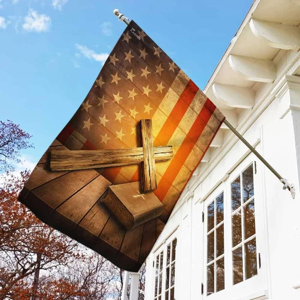 Christian Cross America Religious Christian Garden Flag Christian Cross America Religious Christian Garden Flag