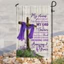 Christian Cross Amazing Grace Purple Religious Christian Garden Flag Christian Cross Amazing Grace Purple Religious Christian Garden Flag