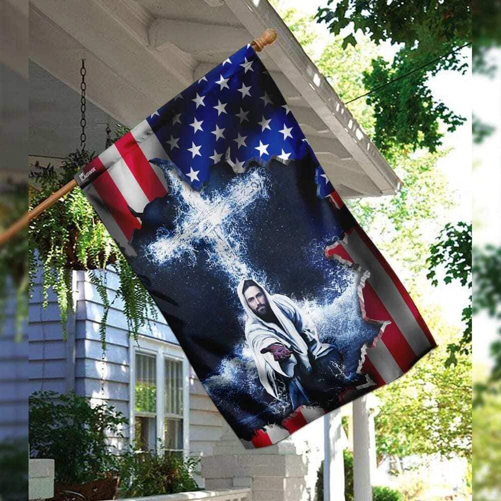 American Religious Jesus Hand Religious Christian Garden Flag American Religious Jesus Hand Religious Christian Garden Flag