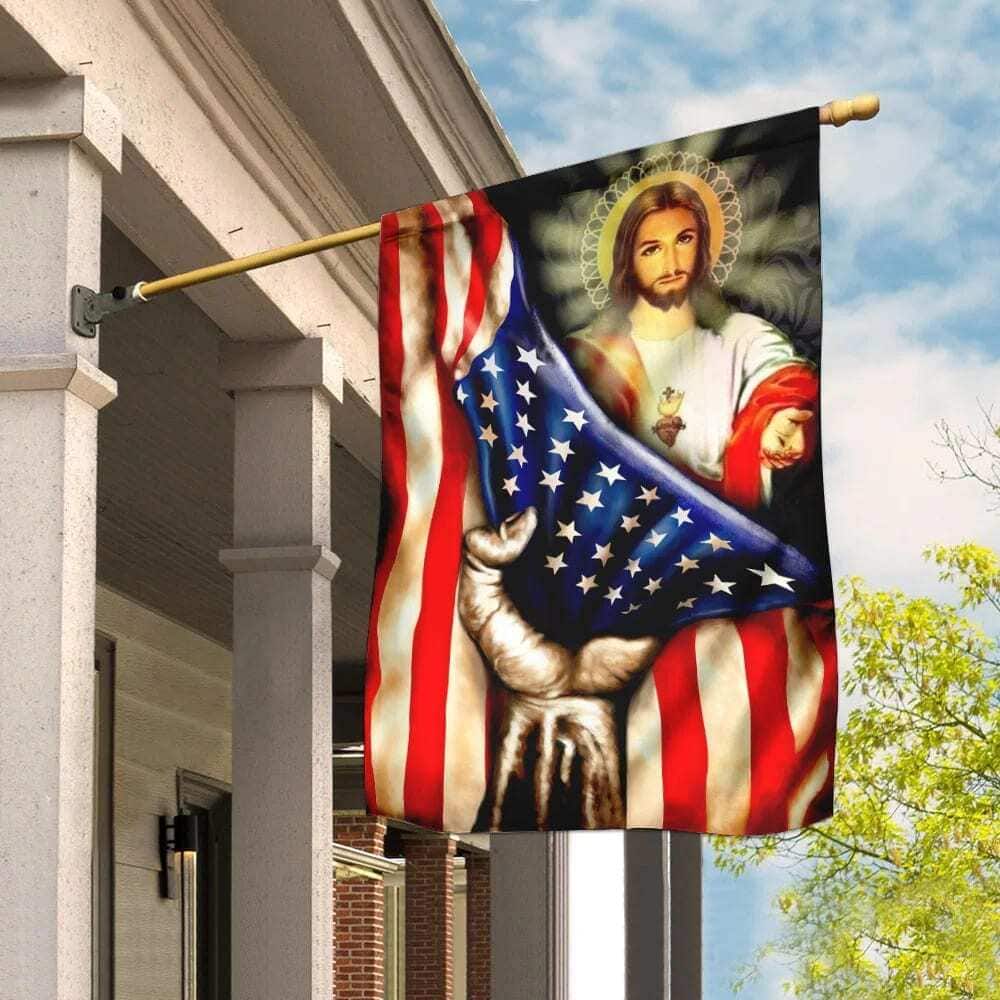 America Nee Religious Christian Jesus Garden Flag America Nee Religious Christian Jesus Garden Flag