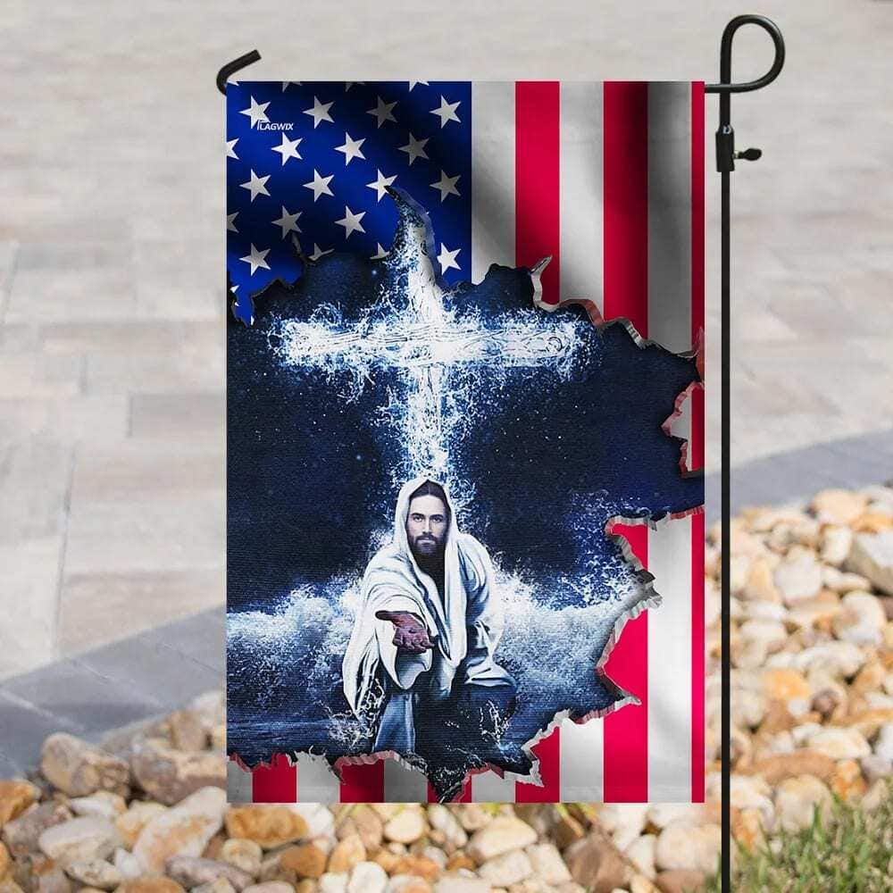 American Religious Jesus Hand Religious Christian Garden Flag American Religious Jesus Hand Religious Christian Garden Flag