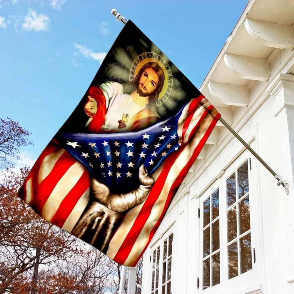 America Nee Religious Christian Jesus Garden Flag America Nee Religious Christian Jesus Garden Flag