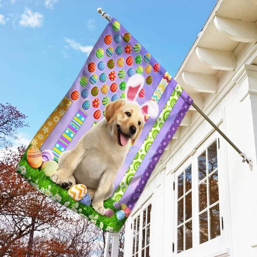 Labrador Retriever Happy Easter American Easter Dog Lovers Garden Flag Labrador Retriever Happy Easter American Easter Dog Lovers Garden Flag