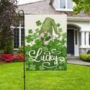 Welcome St Patricks Day Lucky Gnome Saint Religious St Patrick's Day St Patrick's Day Garden Flag Welcome St Patricks Day Lucky Gnome Saint Religious St Patrick's Day St Patrick's Day Garden Flag
