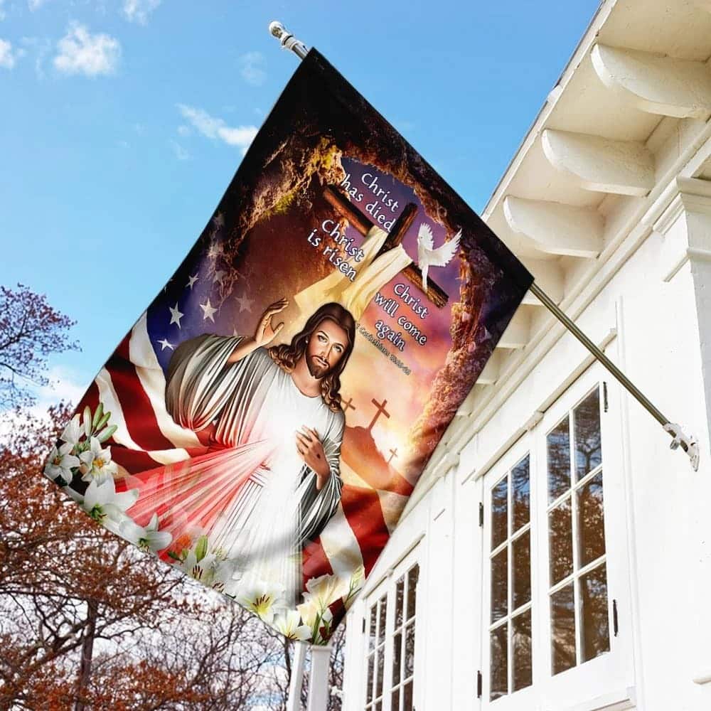 Happy Easter 1 Christ Has Died Christ Is Risen Christ Will Come Again Easter Religious Christian Easter Garden Flag Happy Easter 1 Christ Has Died Christ Is Risen Christ Will Come Again Easter Religious Christian Easter Garden Flag