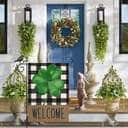 Welcome St Patrick's Day Shamrock Clover 1 Religious St Patrick's Day St Patrick's Day Garden Flag