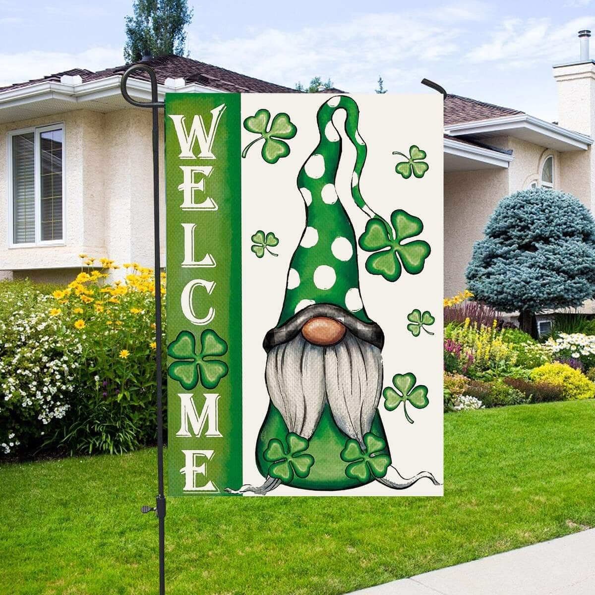 Welcome St Patricks Day Gnomes St Gnomes Religious St Patrick's Day St Patrick's Day Garden Flag Welcome St Patricks Day Gnomes St Gnomes Religious St Patrick's Day St Patrick's Day Garden Flag