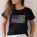 Faith Family Freedom Football Vintage American Flag 4th Of July T-Shirt Faith Family Freedom Football Vintage American Flag 4th Of July T-Shirt