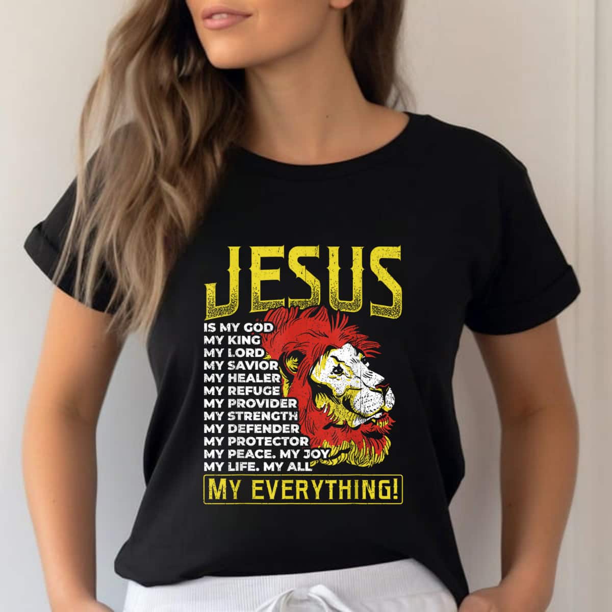 Jesus Is My God King My Lord My Savior Lion Christian T-Shirt Jesus Is My God King My Lord My Savior Lion Christian T-Shirt