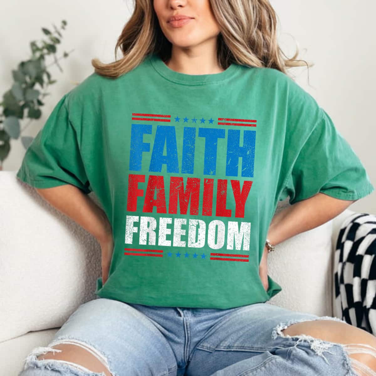 Faith Family Freedom 4th Of July Independence Day Gift T-Shirt Faith Family Freedom 4th Of July Independence Day Gift T-Shirt