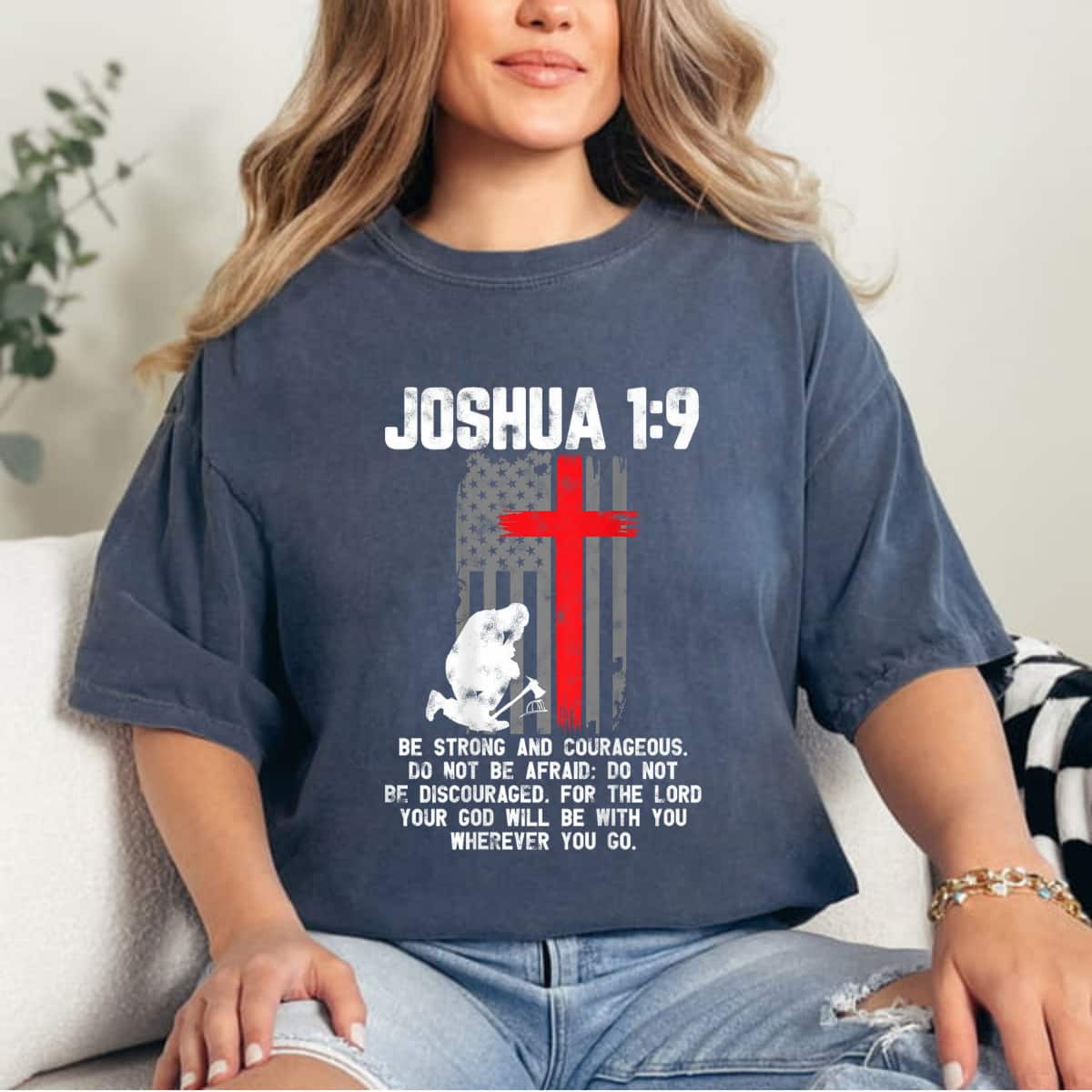 Thin Red Line Firefighter Cross Bible Verse Christian US Flag 4th Of July Veterans T-Shirt Thin Red Line Firefighter Cross Bible Verse Christian US Flag 4th Of July Veterans T-Shirt