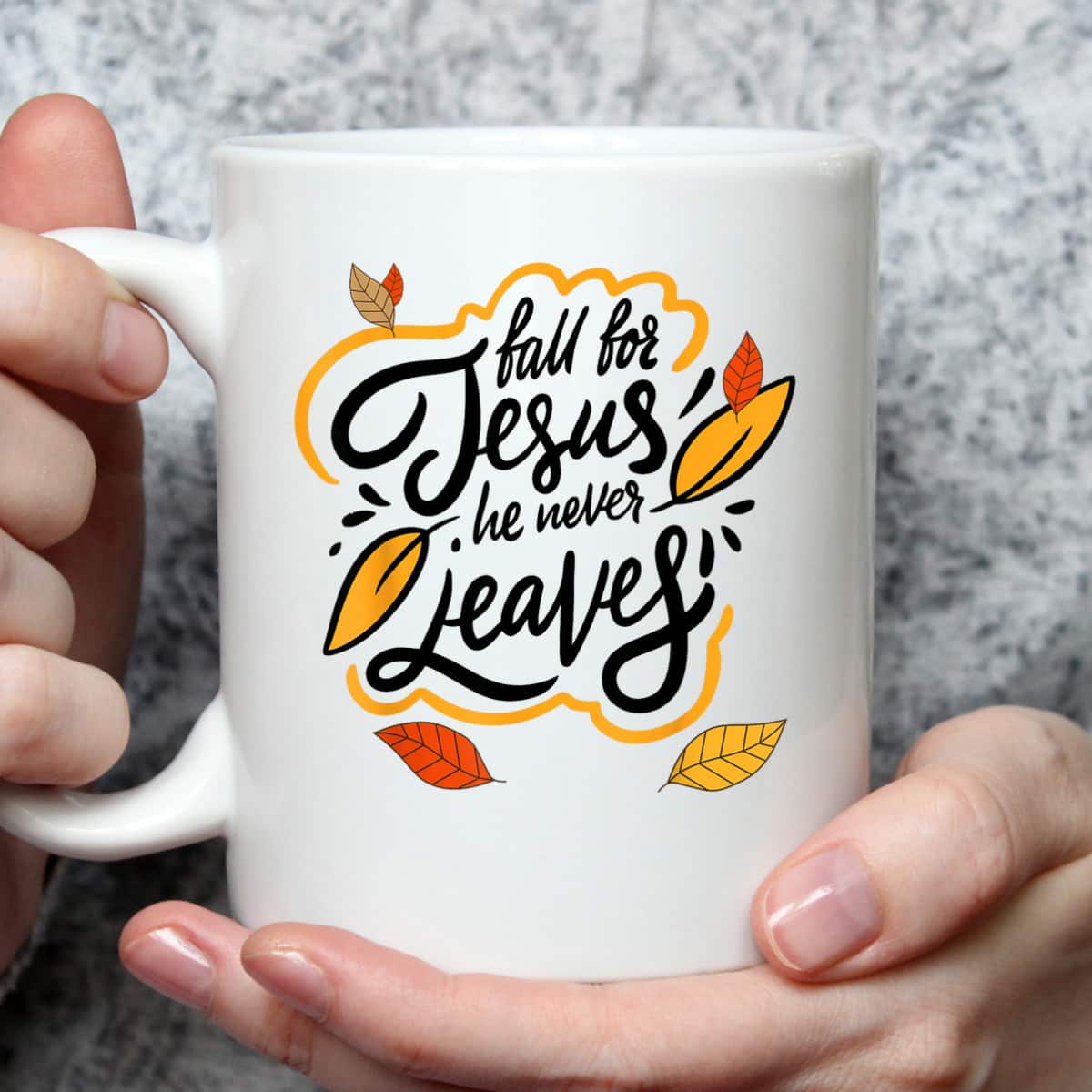 Fall For Jesus He Never Leaves Christian Faith Jesus Lover T-Shirt Gift For Believers