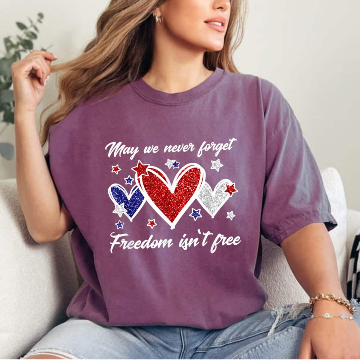 Never Forget Freedom Isn't Free Memorial Day Patriotic T-Shirt Never Forget Freedom Isn't Free Memorial Day Patriotic T-Shirt