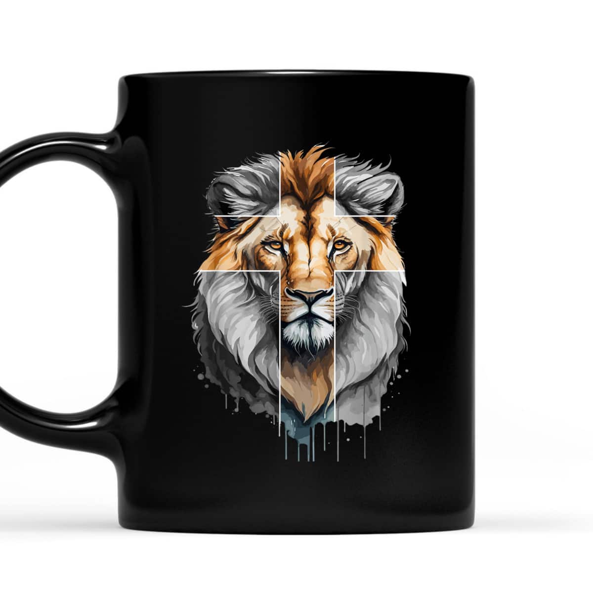 Jesus Lion Of Judah Christian Cross Religious T-Shirt