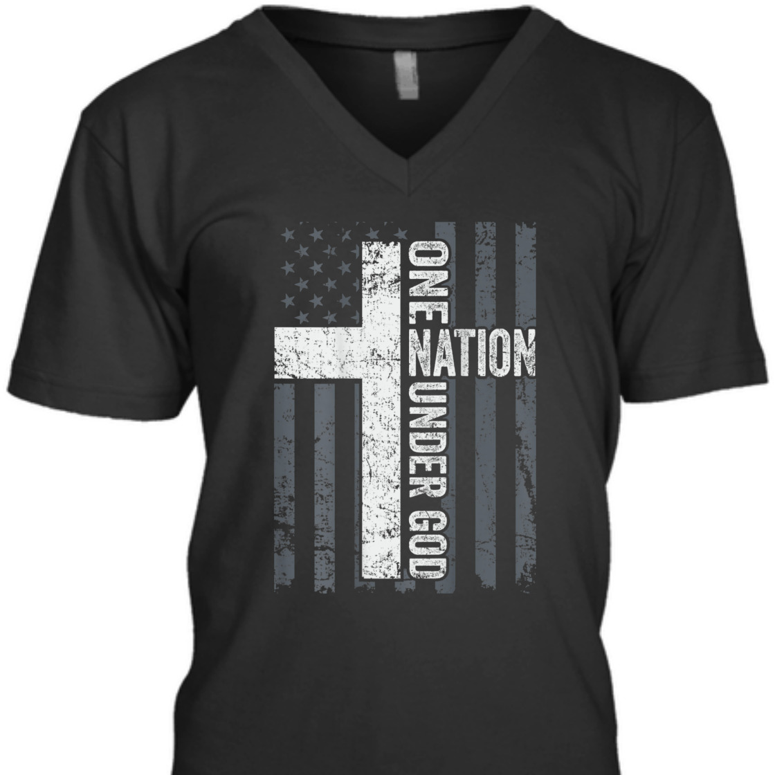 One Nation Under God 4th Of July Independence Day T-Shirt Cross With American USA Flag  One Nation Under God 4th Of July Independence Day T-Shirt Cross With American USA Flag