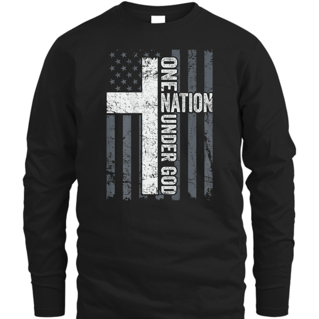 One Nation Under God 4th Of July Independence Day T-Shirt Cross With American USA Flag  One Nation Under God 4th Of July Independence Day T-Shirt Cross With American USA Flag