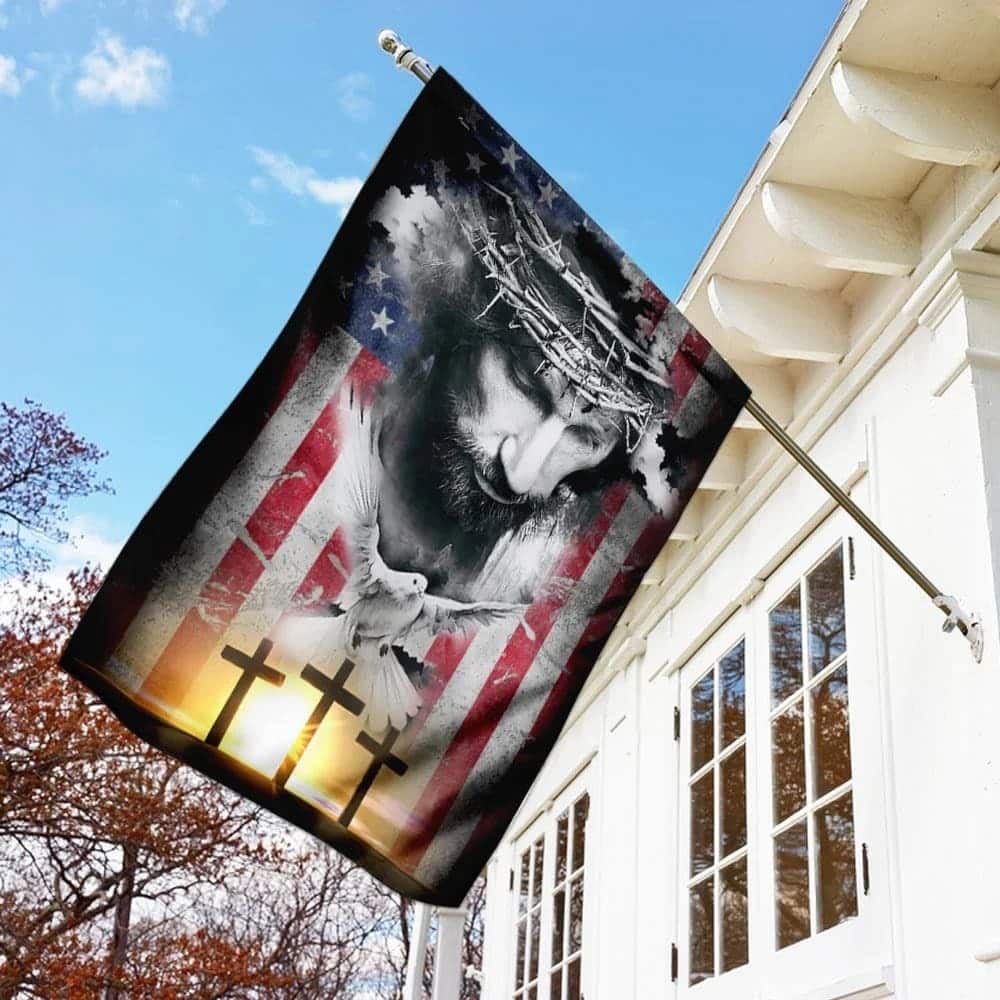 Jesus Christ Bird Cross Christian Garden Flag Jesus Christ Bird Cross Christian Garden Flag