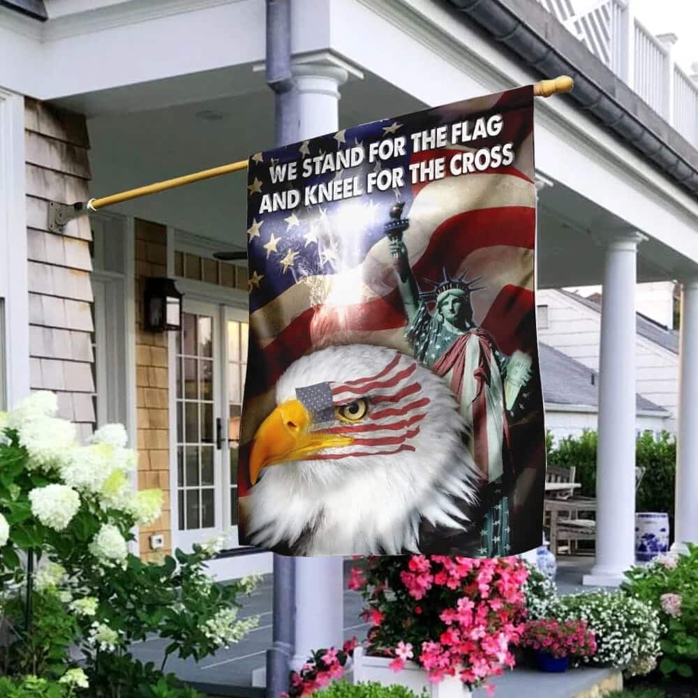 Jesus Christ United We Stand Christian Us Flag Eagle Garden Flag Jesus Christ United We Stand Christian Us Flag Eagle Garden Flag