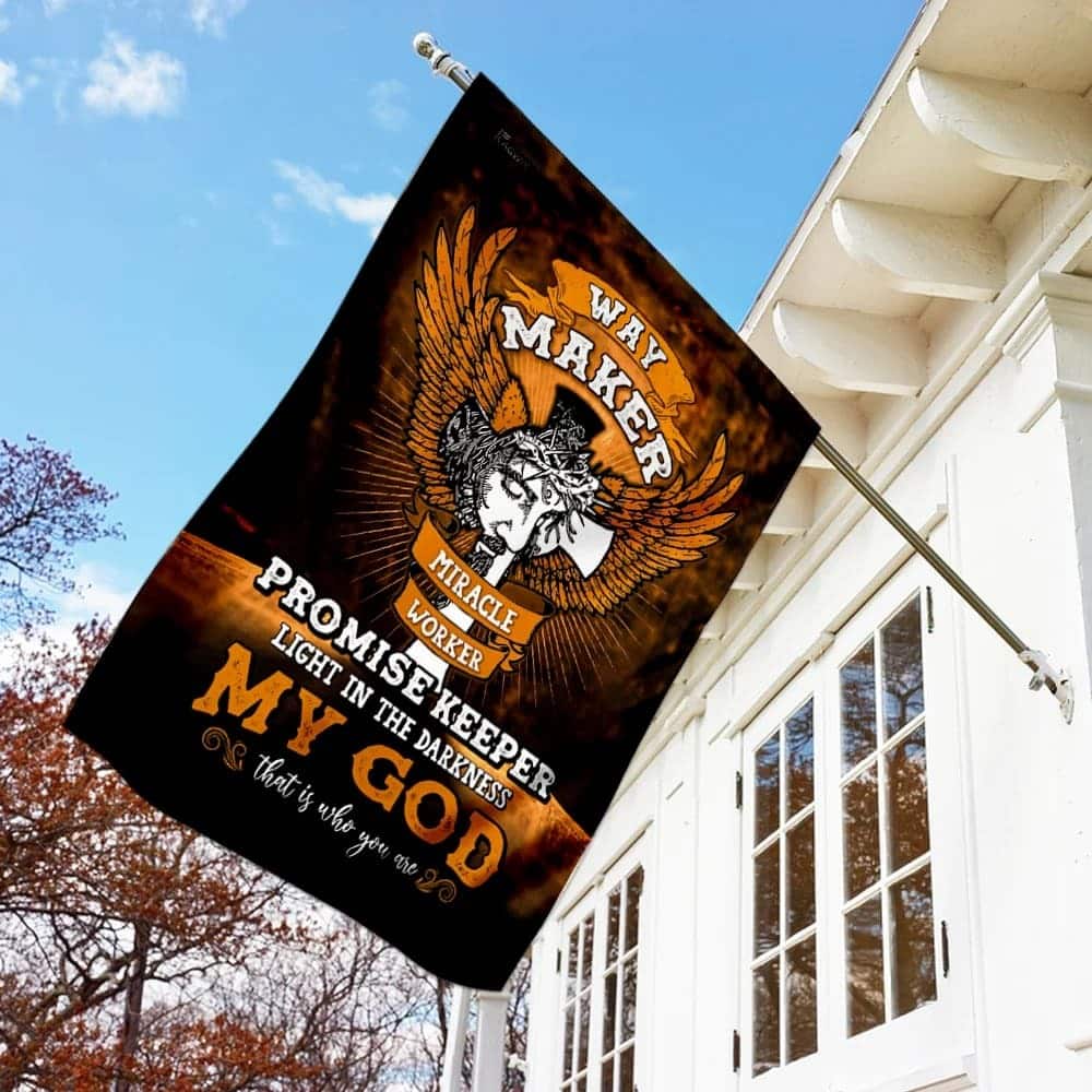 Jesus Christ Way Maker Miracle Worker Christian Garden Flag Jesus Christ Way Maker Miracle Worker Christian Garden Flag