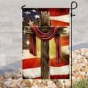 Jesus Christian Cross American Christian American Flag Garden Flag