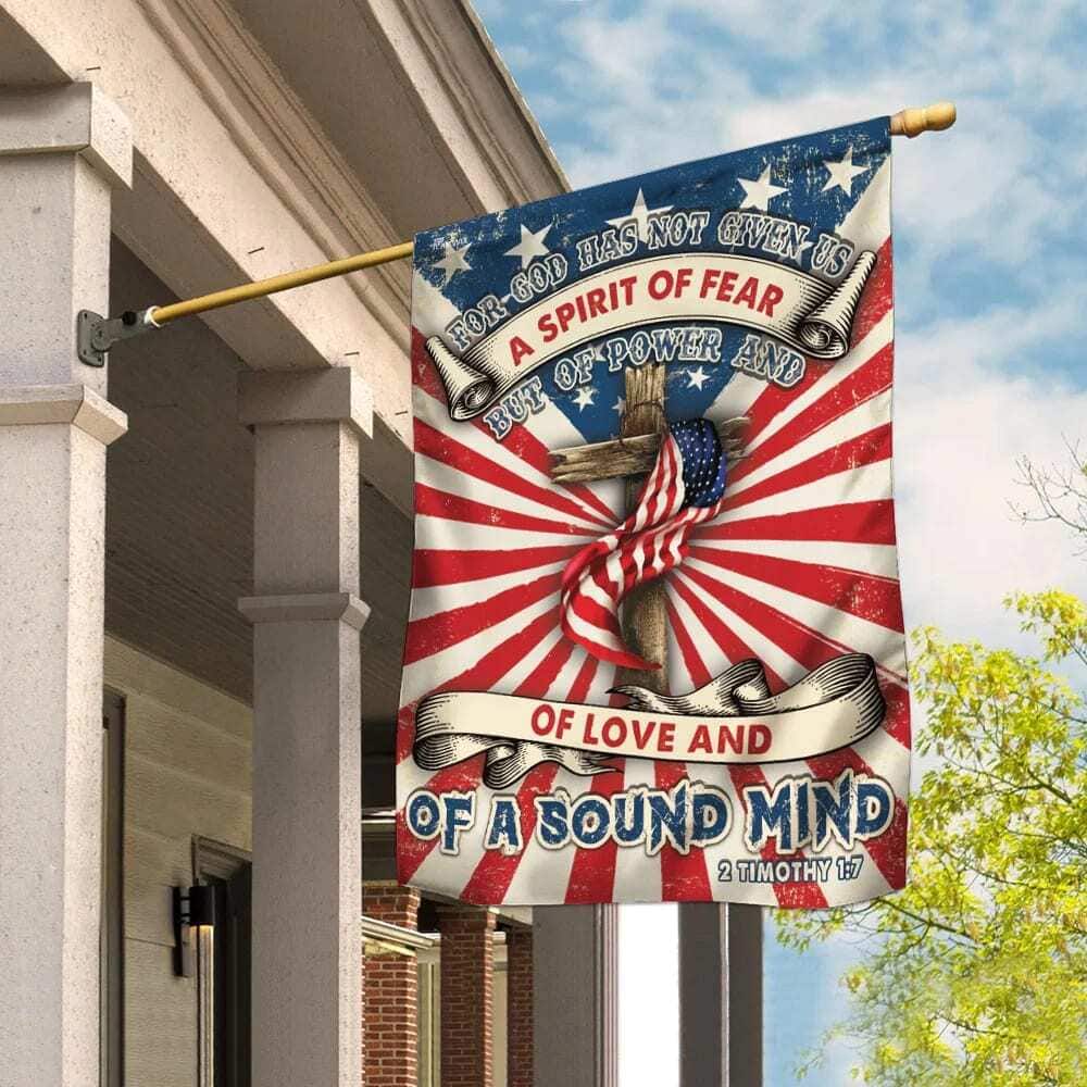 Jesus Christian For God Has Not Given Us Christian Garden Flag Jesus Christian For God Has Not Given Us Christian Garden Flag