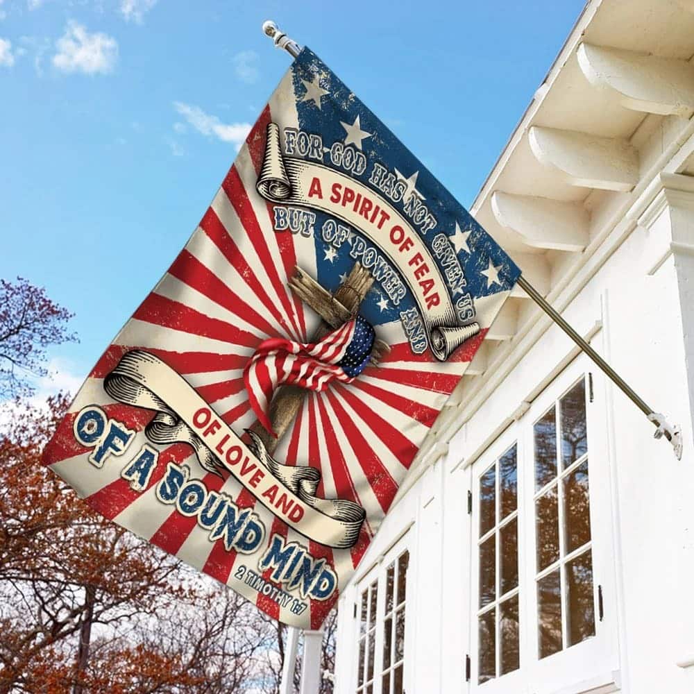 Jesus Christian For God Has Not Given Us Christian Garden Flag Jesus Christian For God Has Not Given Us Christian Garden Flag