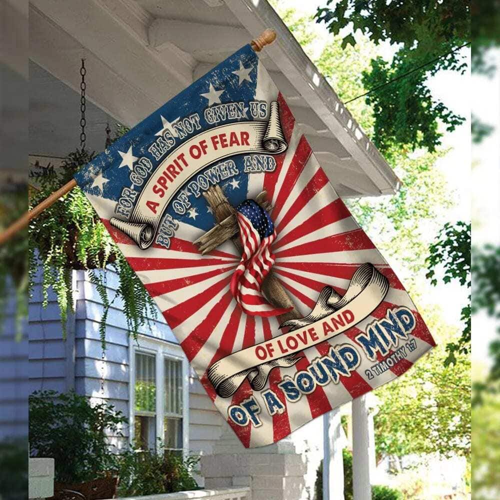 Jesus Christian For God Has Not Given Us Christian Garden Flag Jesus Christian For God Has Not Given Us Christian Garden Flag