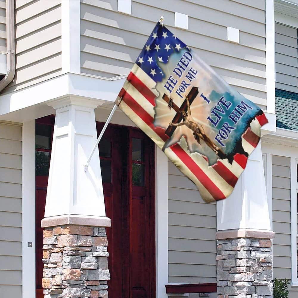 Jesus Christian He Died For Me I Live For Him Christian Religious Garden Flag Jesus Christian He Died For Me I Live For Him Christian Religious Garden Flag