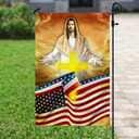 Jesus Cross America Christian Religious Garden Flag