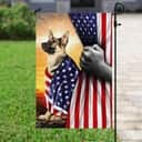 German Shepherd Christian Cross Christian Garden Flag German Shepherd Christian Cross Christian Garden Flag