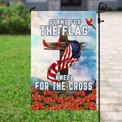 Cardinal Christian Cross American Christian Garden Flag