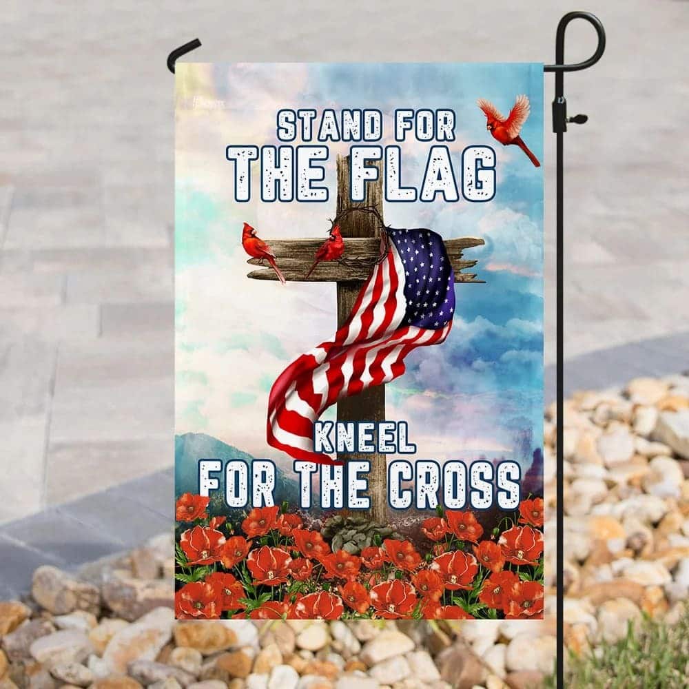 Cardinal Christian Cross American Christian Garden Flag Cardinal Christian Cross American Christian Garden Flag