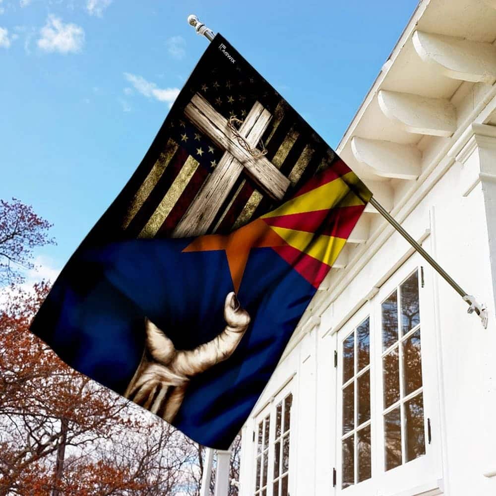 Christian Cross Hand Jesus Arizona Christian Garden Flag Christian Cross Hand Jesus Arizona Christian Garden Flag